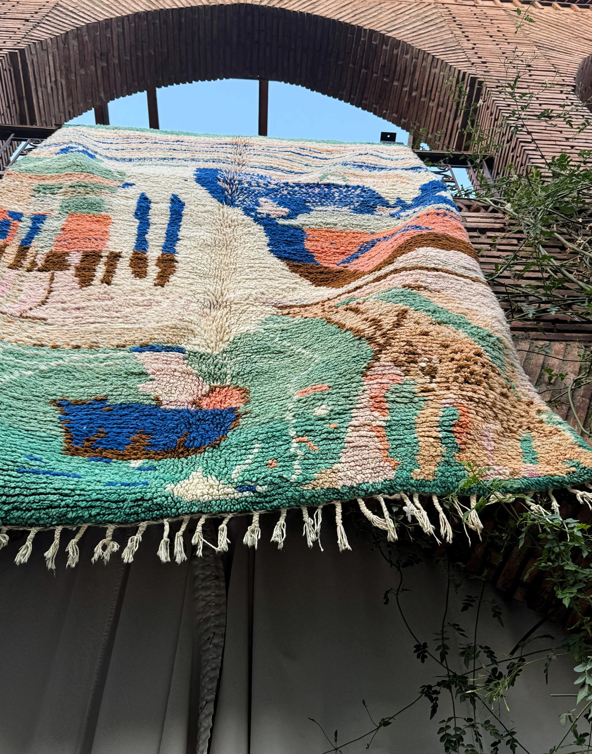 Aday – Handmade Green Moroccan Rug