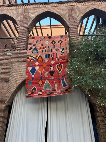 Tanalt – Handmade Red Moroccan Rug
