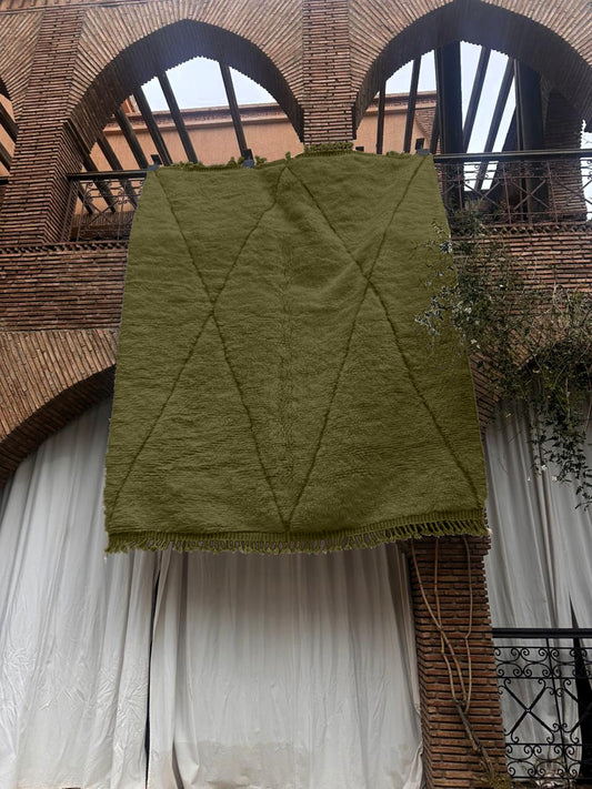 Agoudal – Handmade Green Moroccan Rug