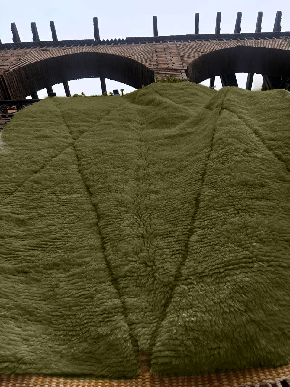 Agoudal – Handmade Green Moroccan Rug