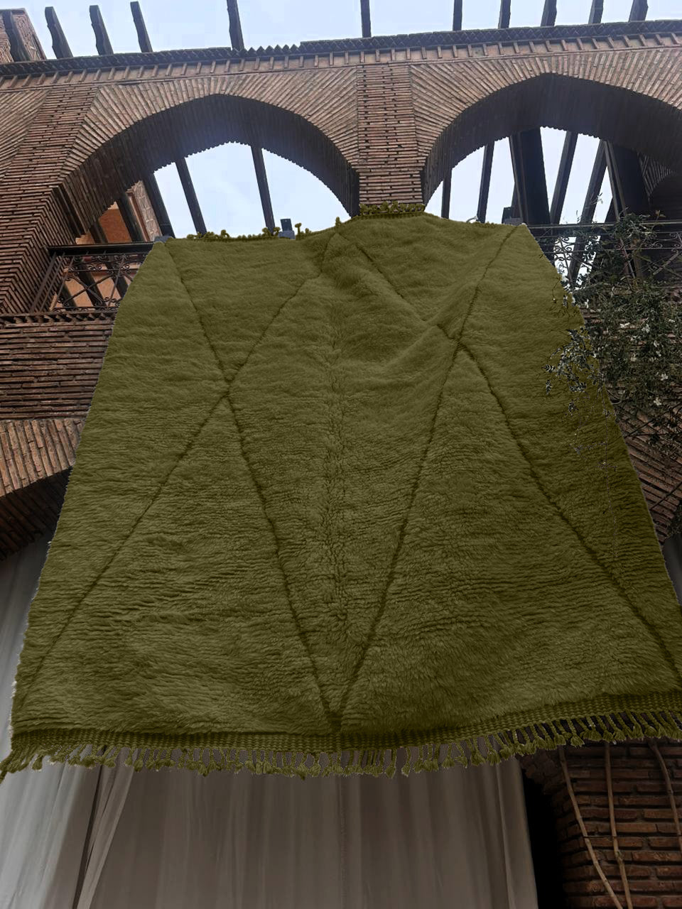 Agoudal – Handmade Green Moroccan Rug