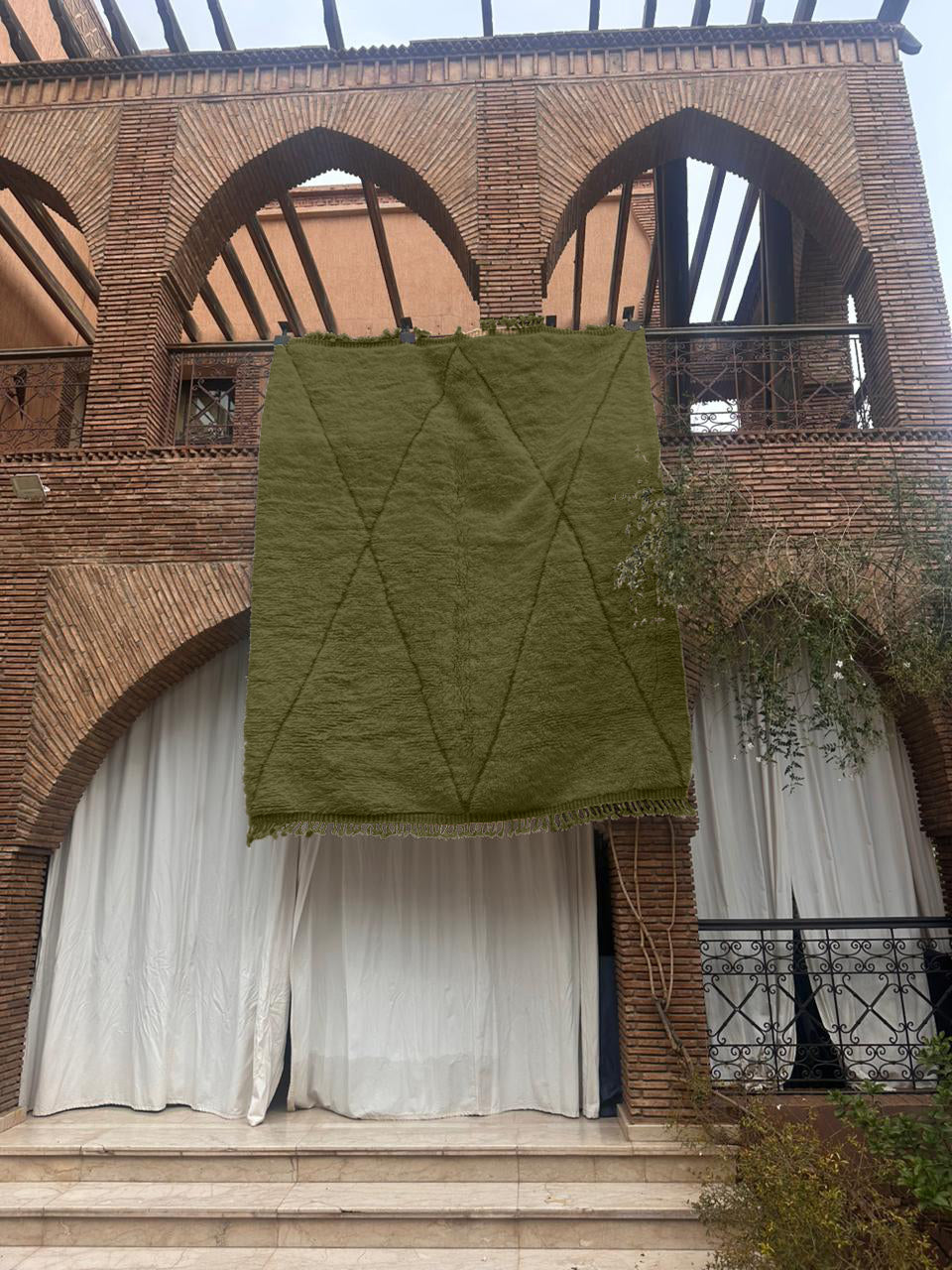 Agoudal – Handmade Green Moroccan Rug