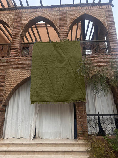 Agoudal – Handmade Green Moroccan Rug