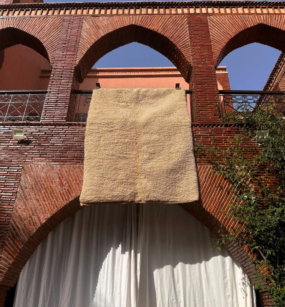 Anefgou – Handmade Beige Moroccan Rug