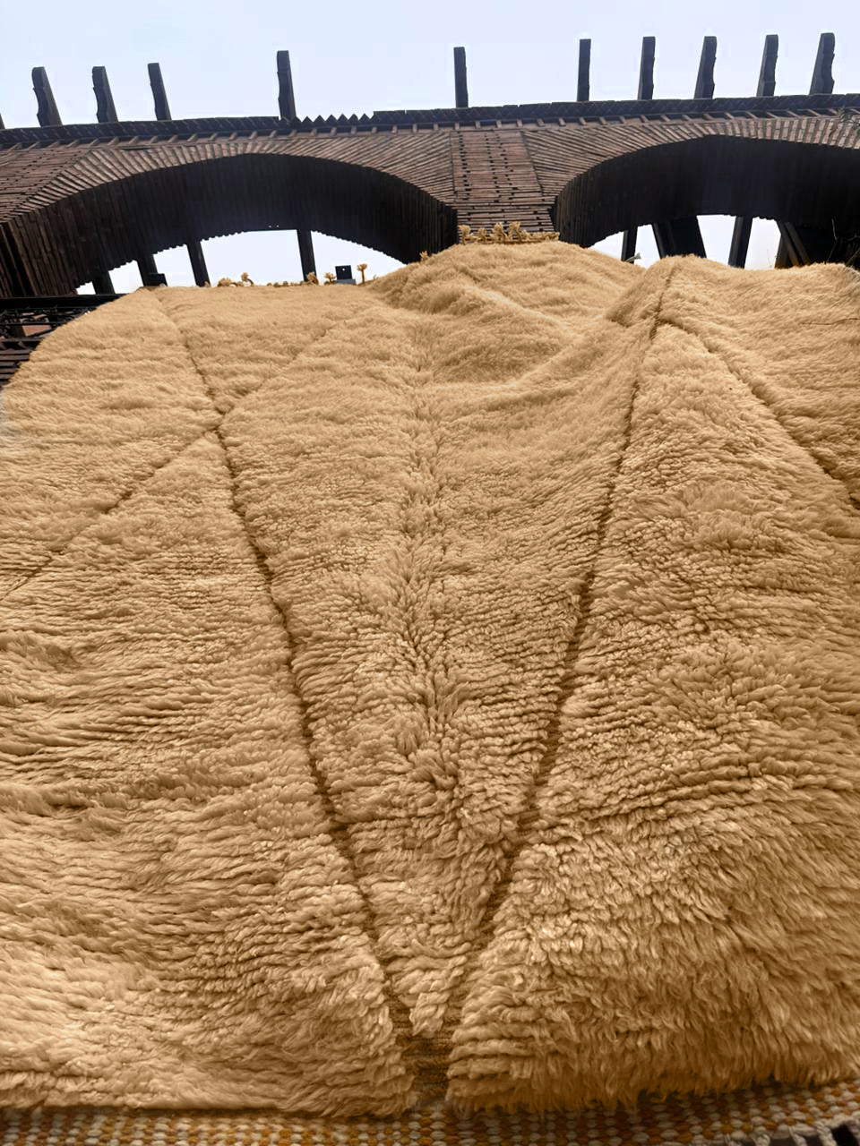 Aoufous – Handmade Beige Moroccan Rug