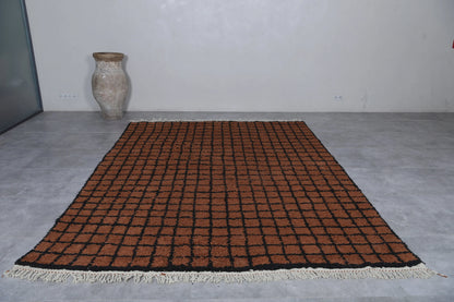 Brown and Black Moroccan Handmade  Area Rug