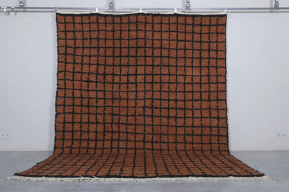 Brown and Black Moroccan Handmade  Area Rug