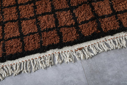 Brown and Black Moroccan Handmade  Area Rug