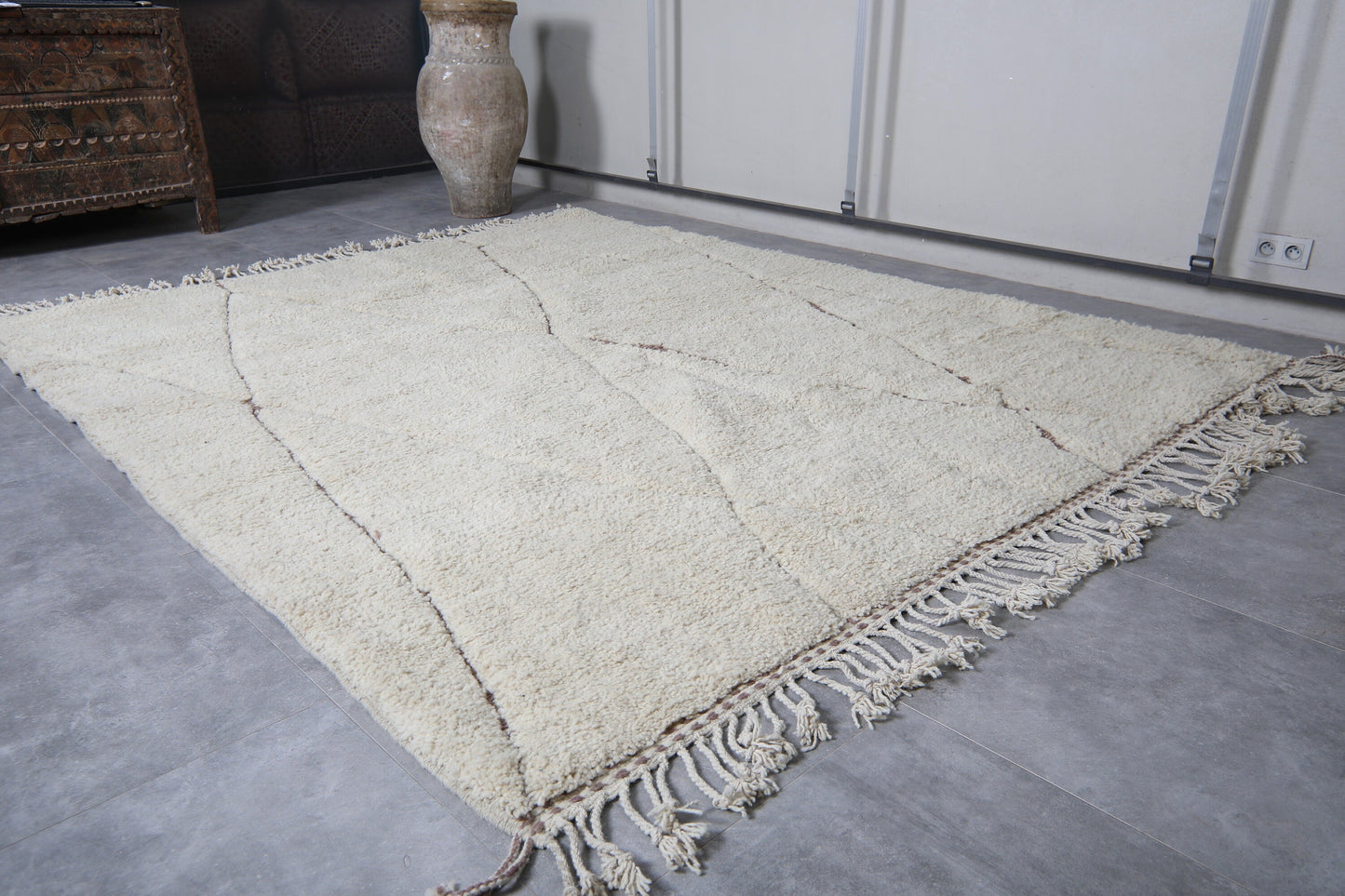 Beni Ourain Lines - Tapis en laine marocain tissé à la main - plusieurs tailles