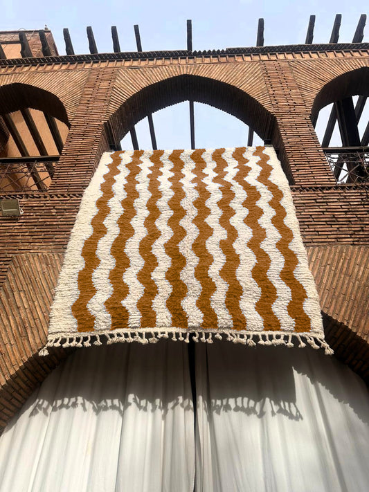 Tounfite – Handmade Beige Moroccan Rug