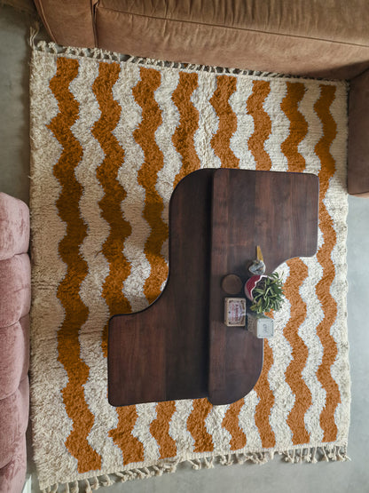 Tounfite – Handmade Beige Moroccan Rug