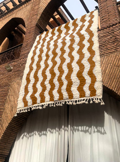 Tounfite – Handmade Beige Moroccan Rug