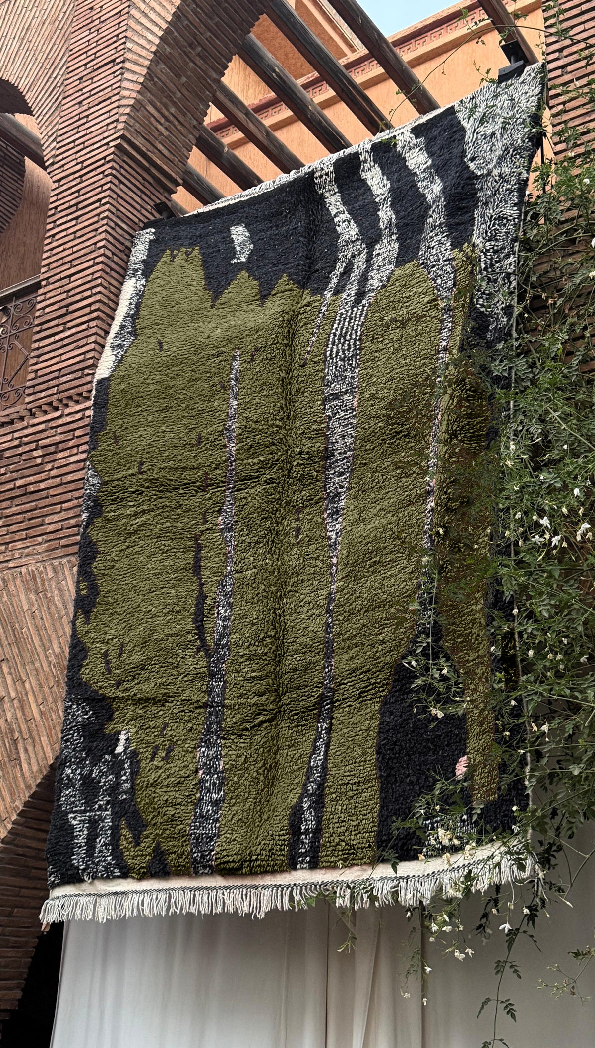 Msemrir – Handmade Green Moroccan Rug