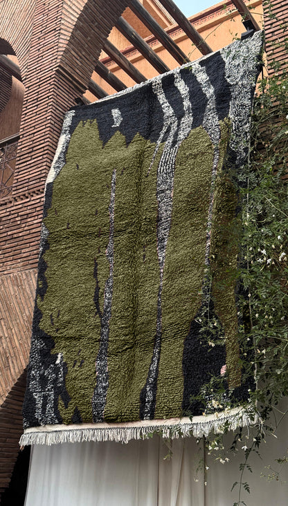 Msemrir – Handmade Green Moroccan Rug