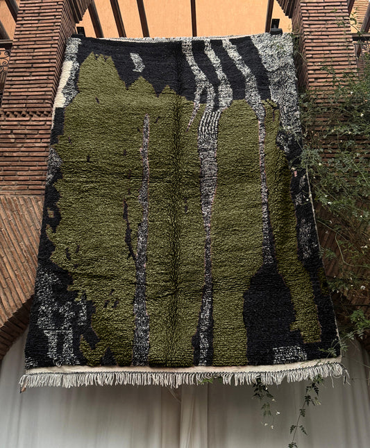 Msemrir – Handmade Green Moroccan Rug