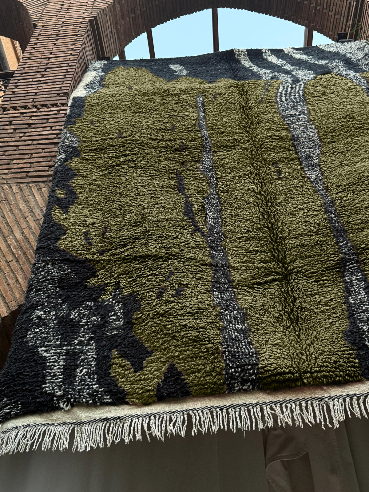 Msemrir – Handmade Green Moroccan Rug
