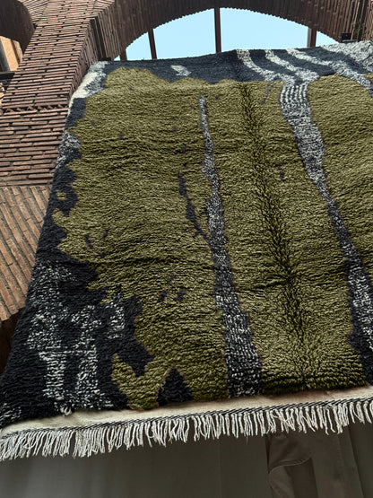 Msemrir – Handmade Green Moroccan Rug
