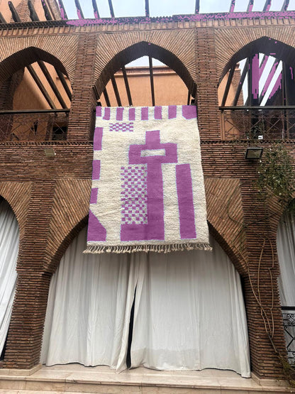 Amellago – Handmade Purple Moroccan Rug