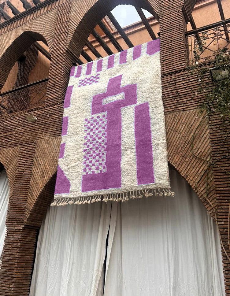 Amellago – Handmade Purple Moroccan Rug