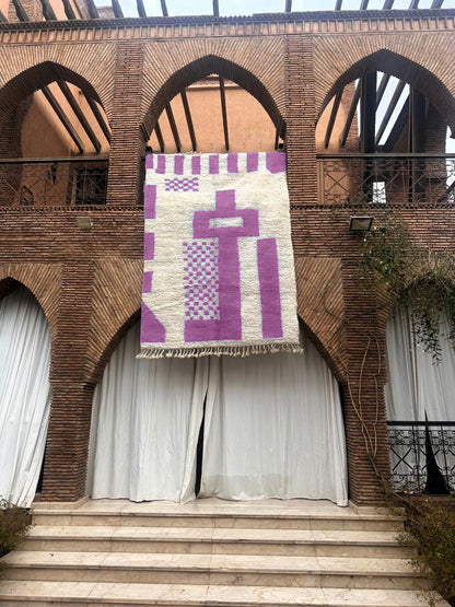 Amellago – Handmade Purple Moroccan Rug