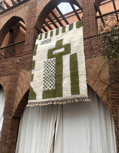 Kelaat – Handmade Green Moroccan Rug