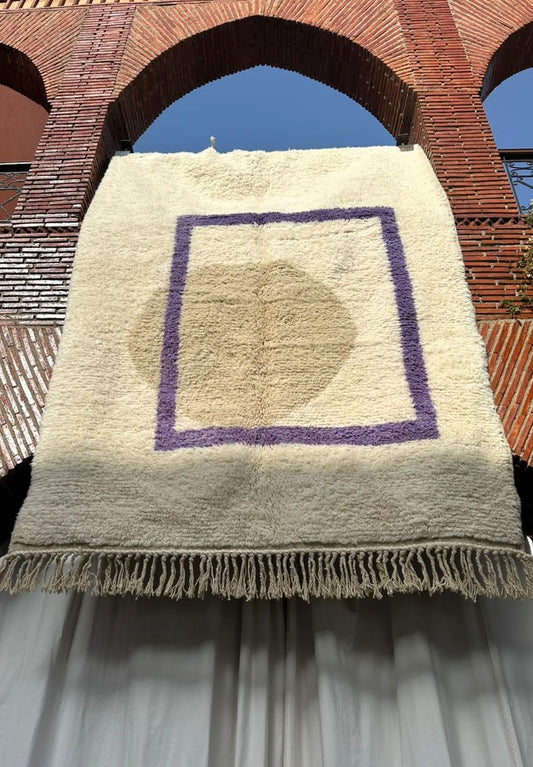 Kénitra – Handmade White Moroccan Rug