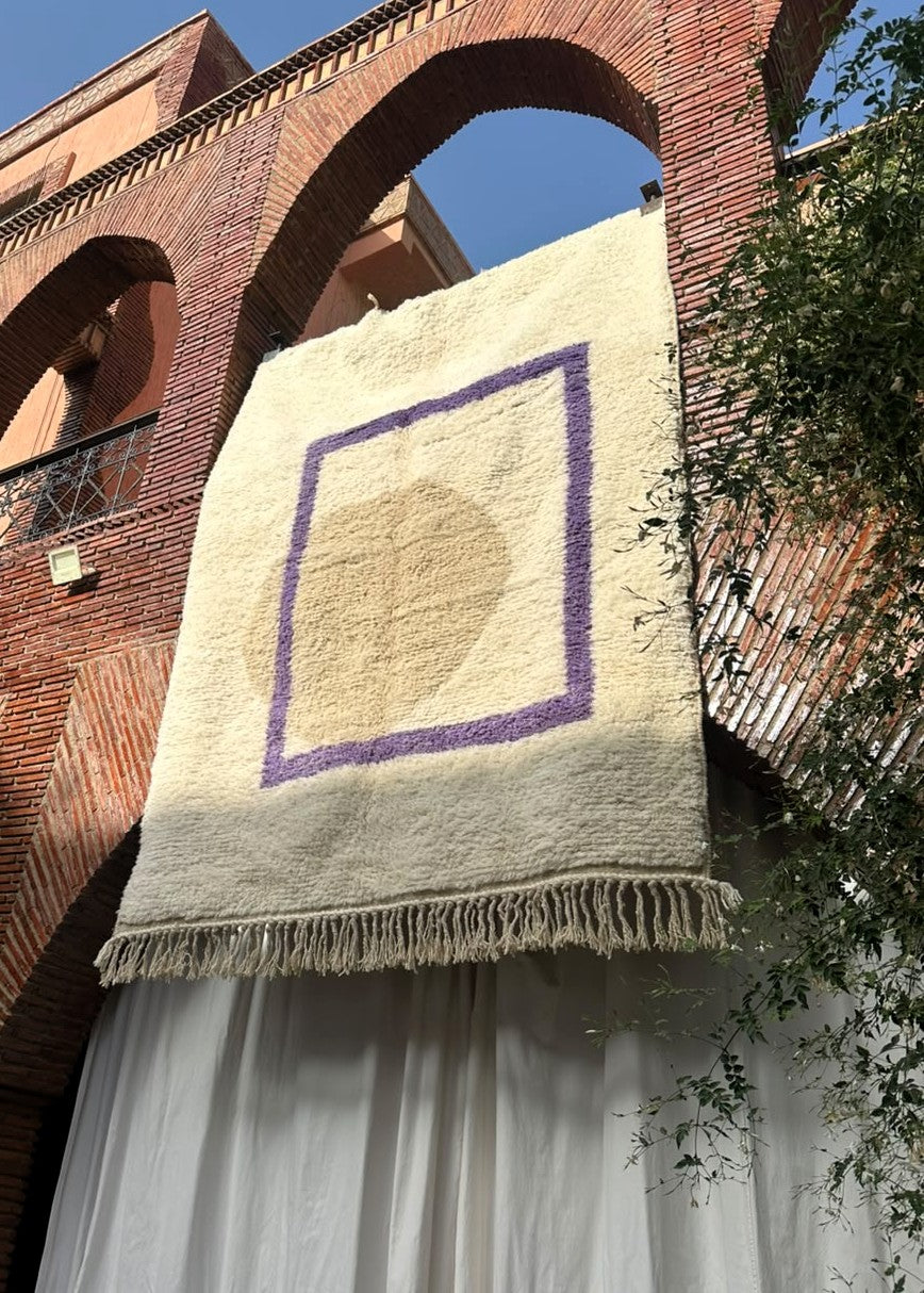 Kénitra – Handmade White Moroccan Rug