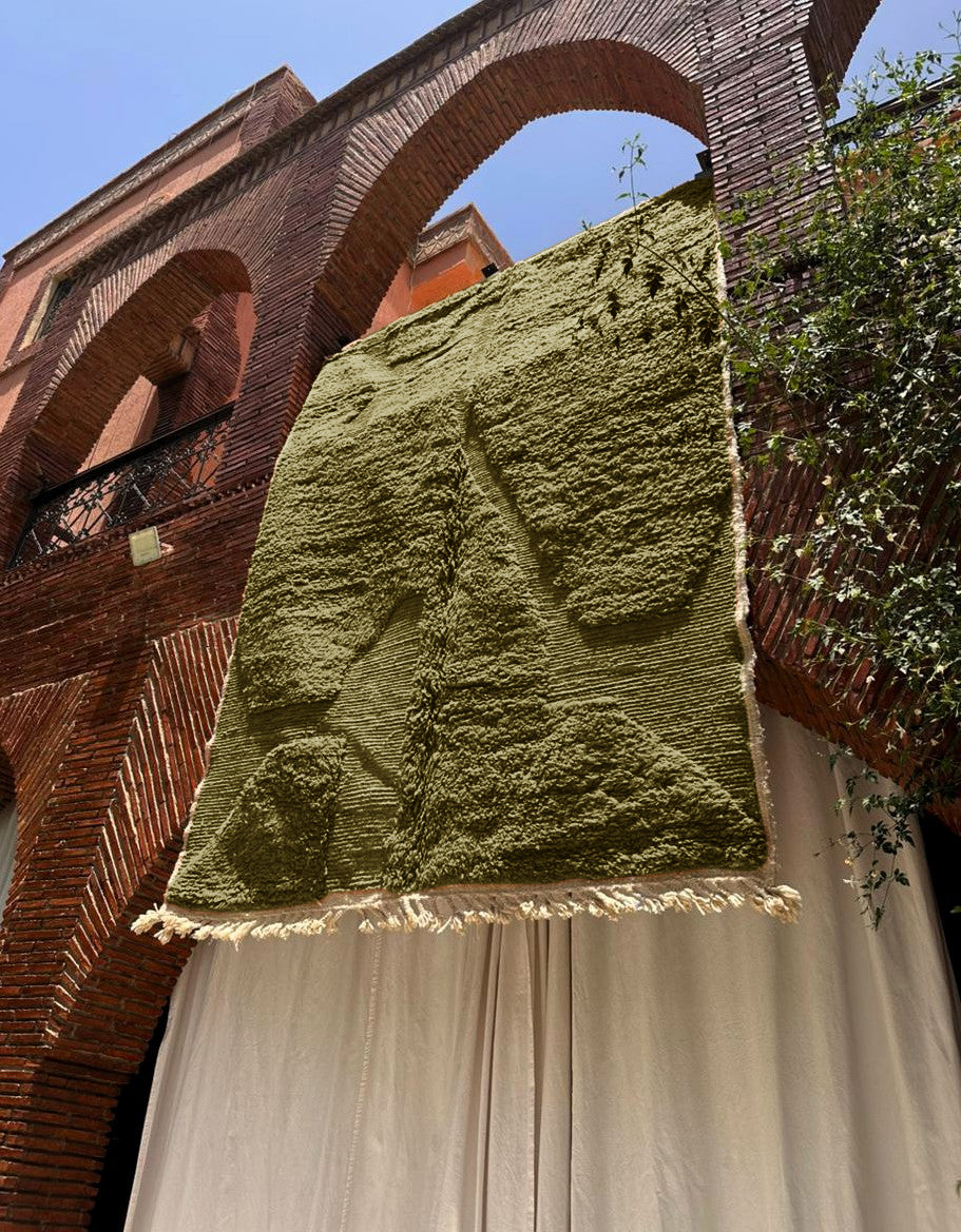 Mgoun – Handmade Green Moroccan Rug