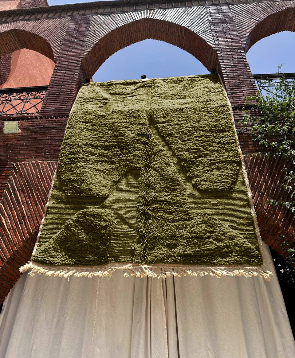 Mgoun – Handmade Green Moroccan Rug