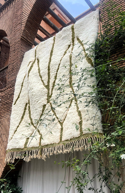 Siroua – Handmade Green and Ivory Moroccan Rug