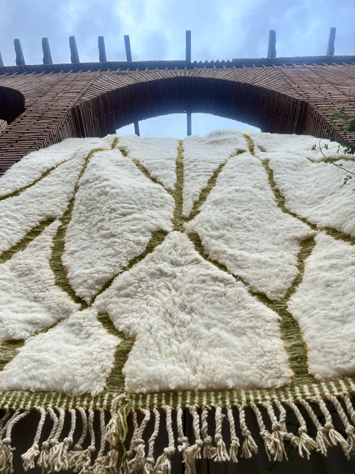 Siroua – Handmade Green and Ivory Moroccan Rug
