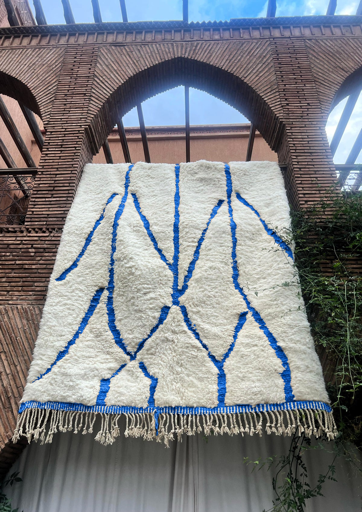Sidi Ifni – Handmade Blue Moroccan Rug