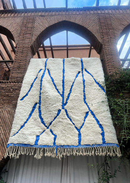 Sidi Ifni – Handmade Blue Moroccan Rug