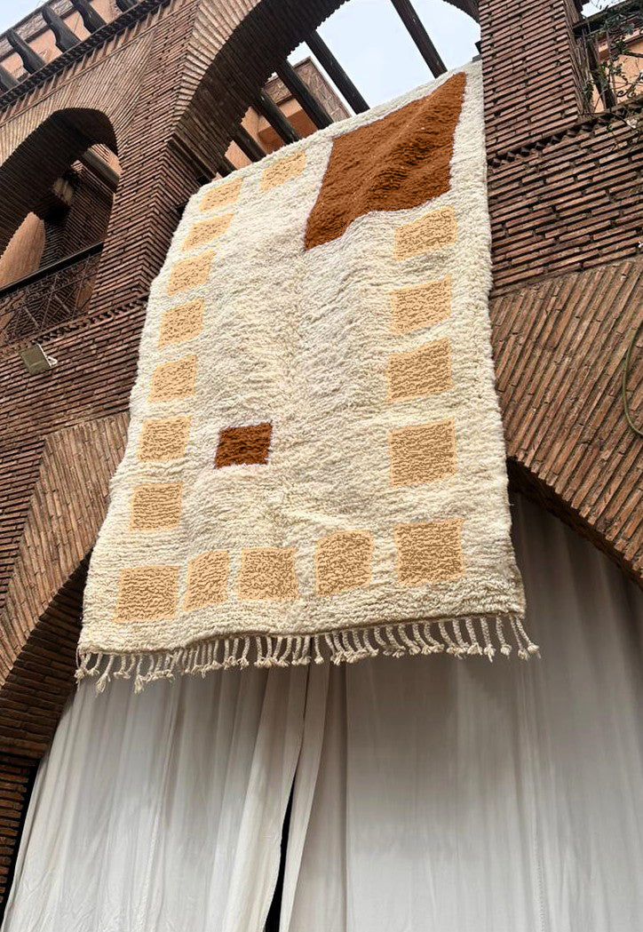 Tamegroute – Handmade Beige Moroccan Rug