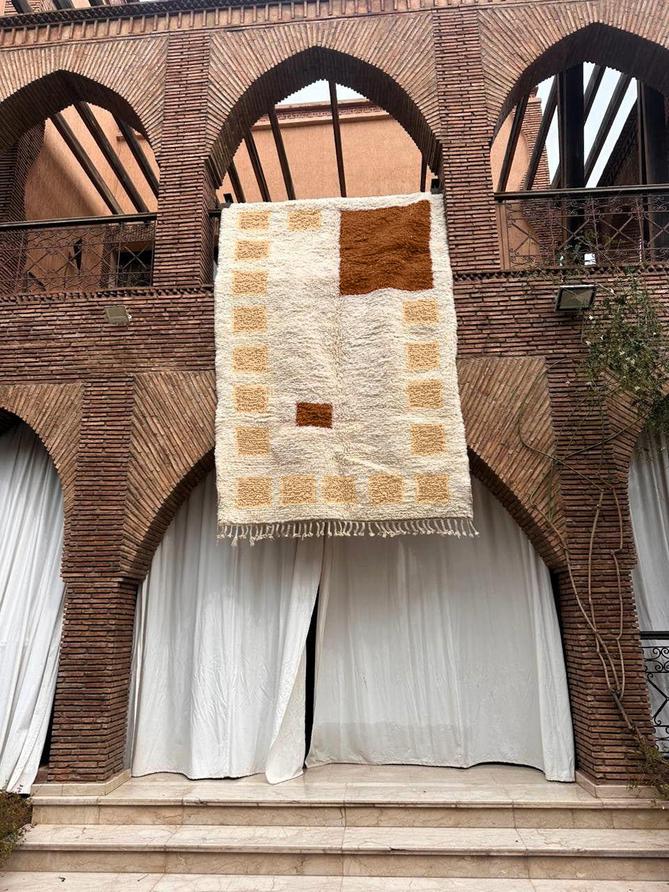 Tamegroute – Handmade Beige Moroccan Rug