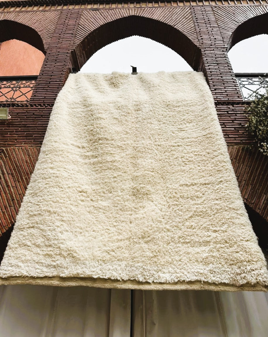 Smara – Handmade White Moroccan Rug