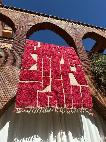 Al Hoceïma – Handmade Pink Moroccan Rug