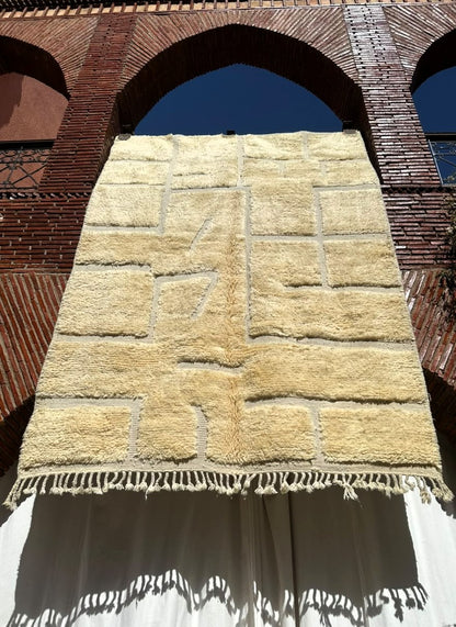 Tamnougalt – Handmade Beige Moroccan Rug