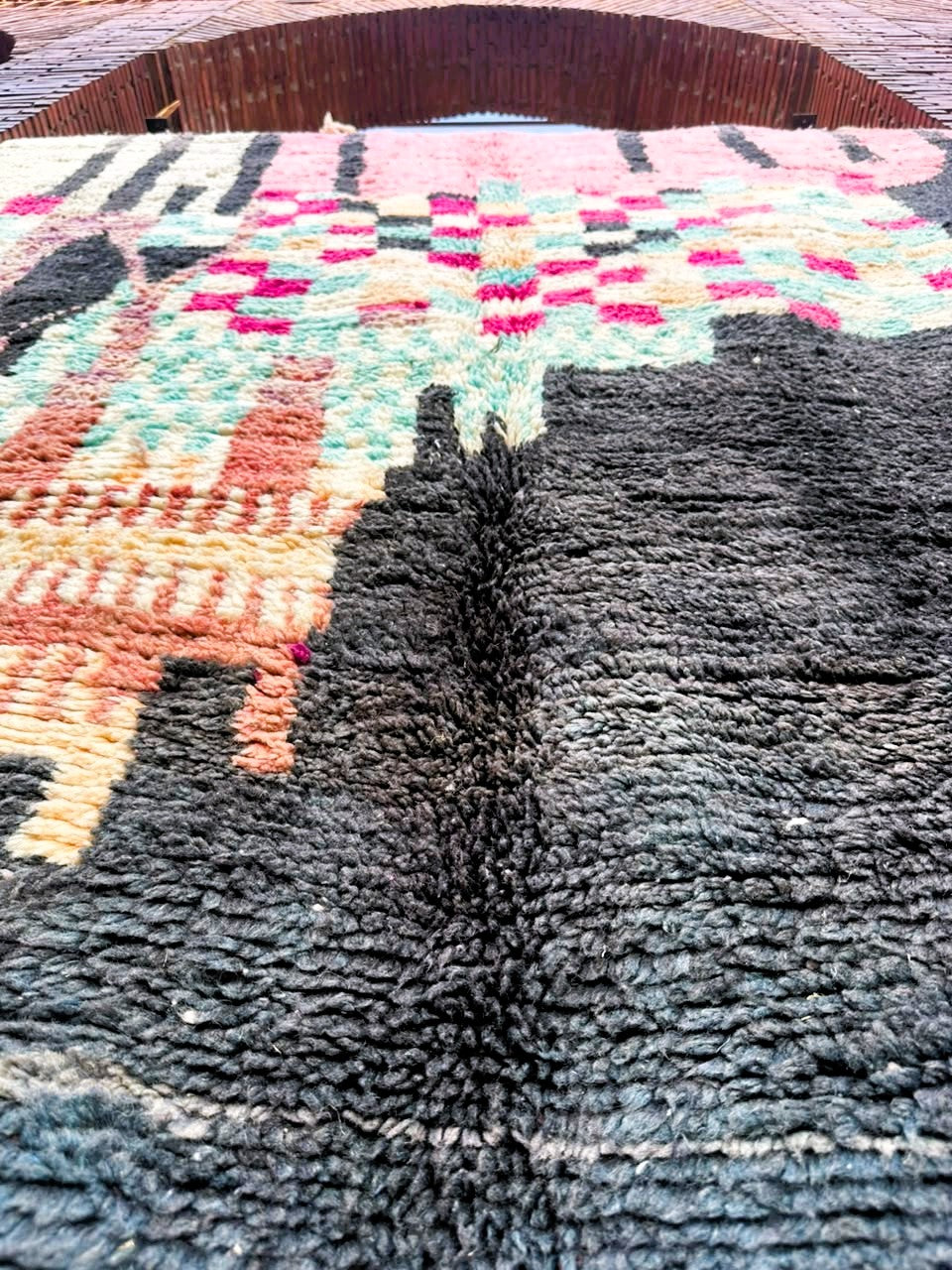 Anfa – Handmade Colorful Checkered Rug