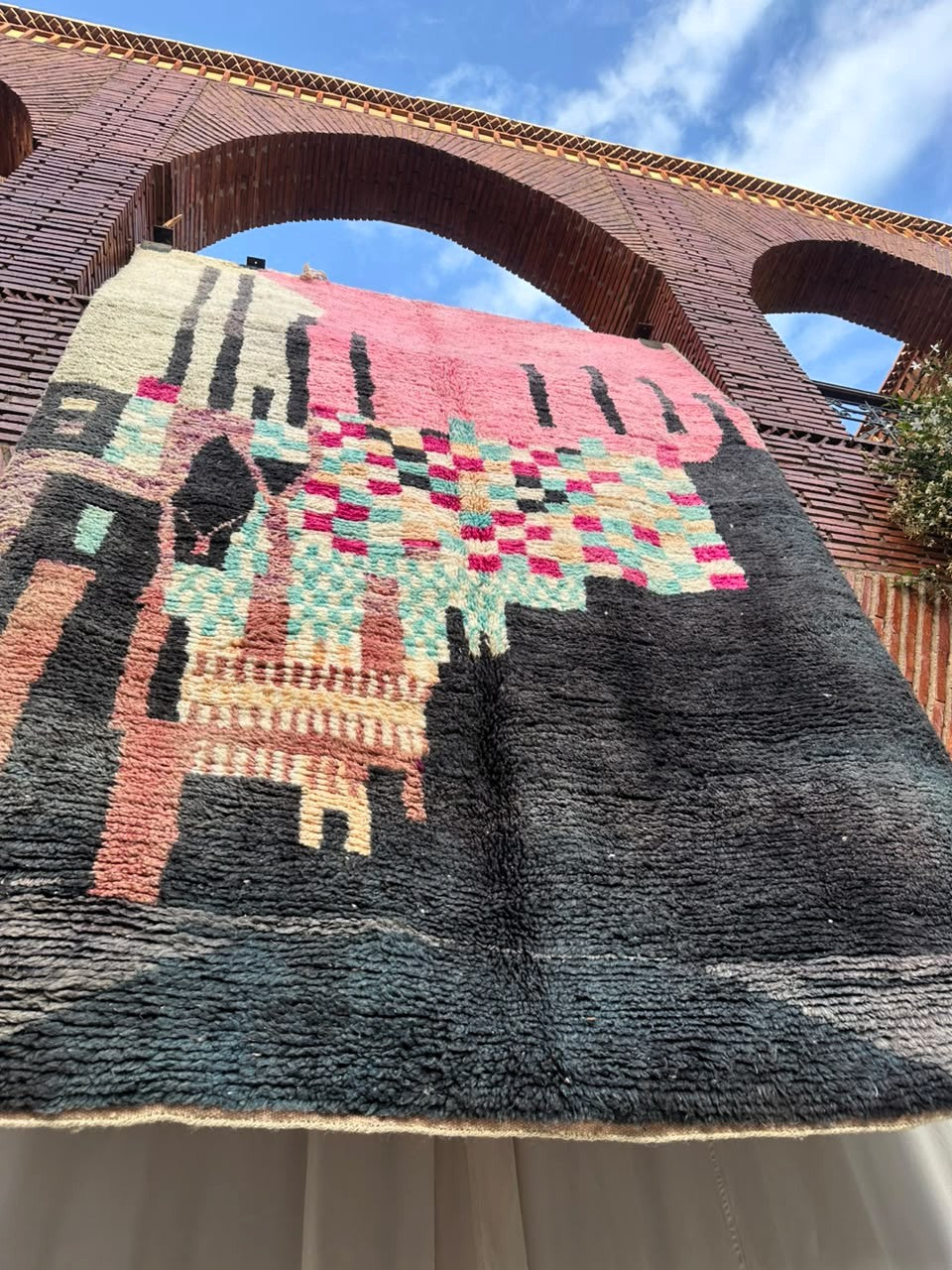 Anfa – Handmade Colorful Checkered Rug