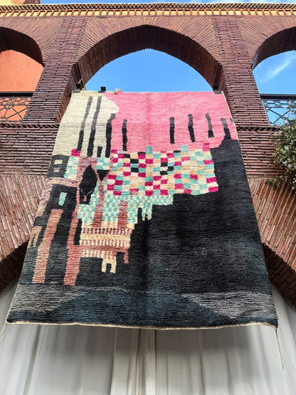 Anfa – Handmade Colorful Checkered Rug