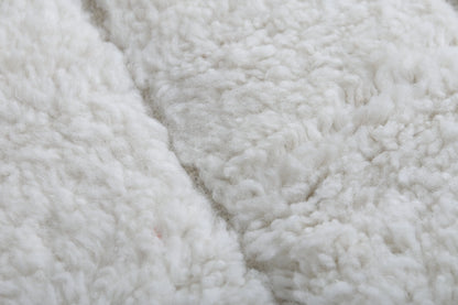 Ivory Whisper: Handcrafted Moroccan Wool Rug