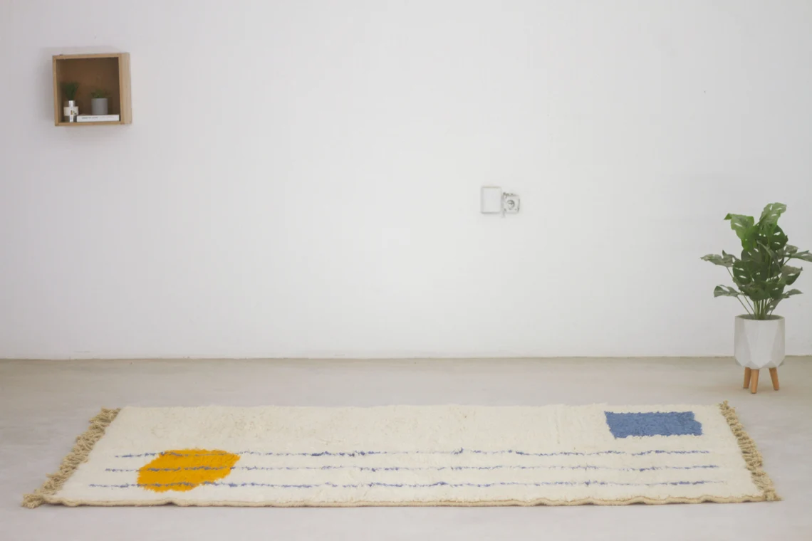 Oujda – Handmade Blue Moroccan Rug