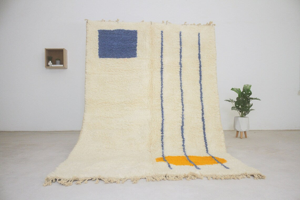 Oujda – Handmade Blue Moroccan Rug