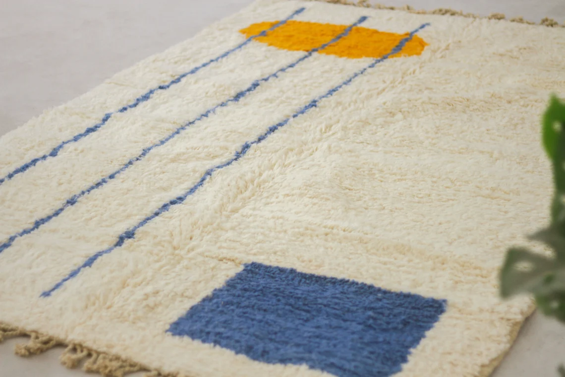Oujda – Handmade Blue Moroccan Rug