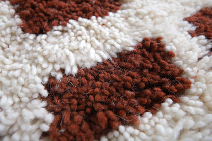 Vérificateur rustique : Tapis en laine marocain authentique noué à la main - Plusieurs tailles