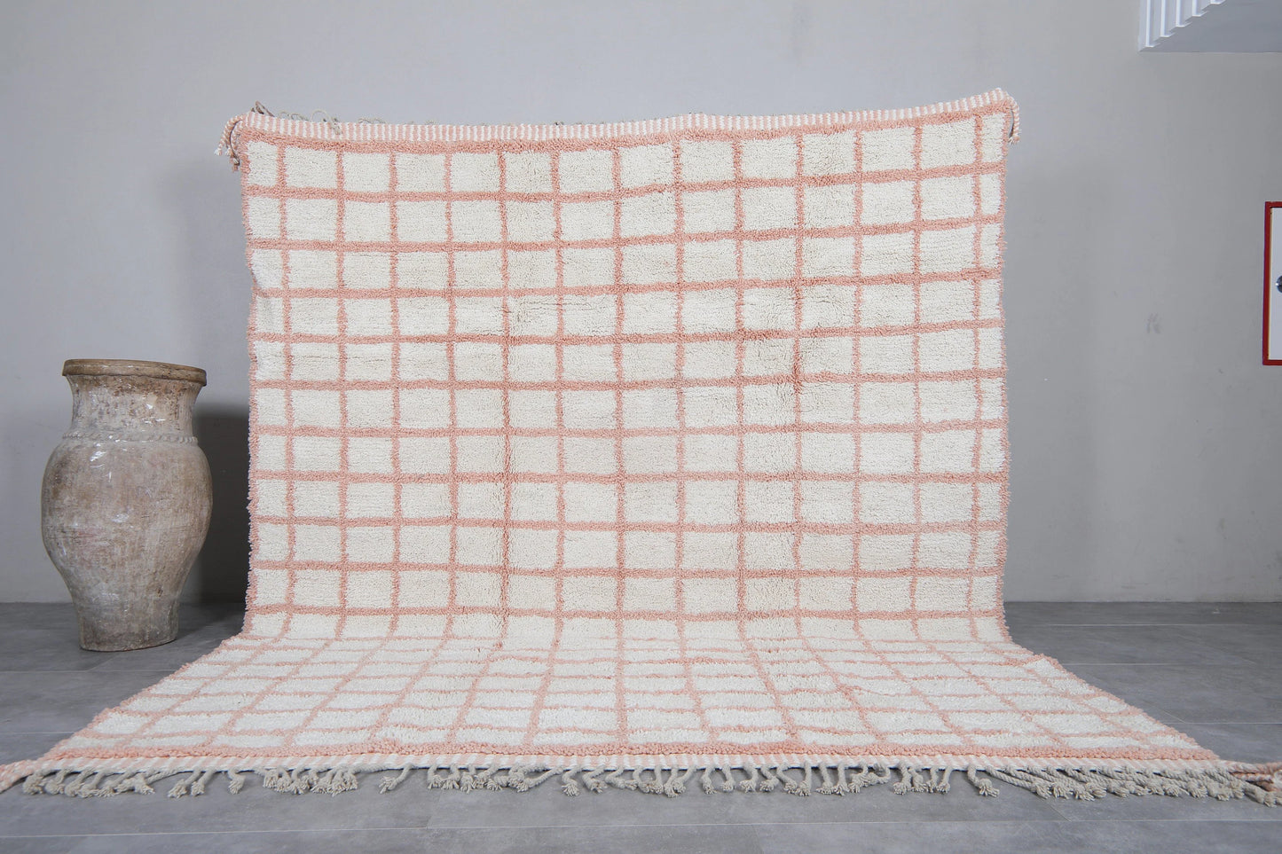 Coral Lattice – Handgewebter Wollteppich – authentische Handwerkskunst – mehrere Größen