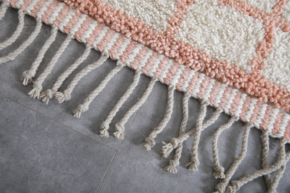 Coral Lattice – Handgewebter Wollteppich – authentische Handwerkskunst – mehrere Größen