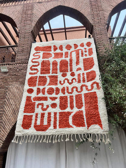 Sefrou – Handmade Red Moroccan Rug