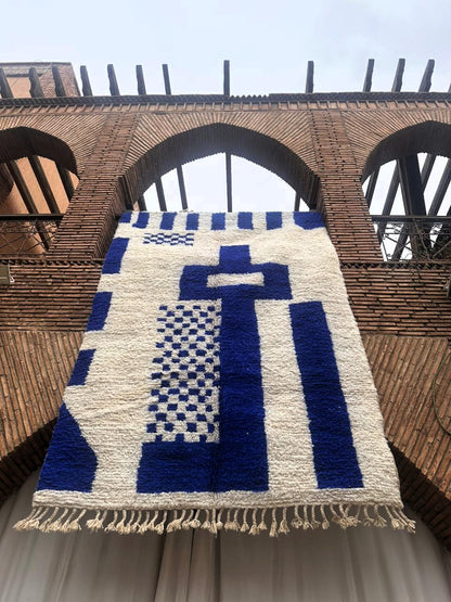 Taza – Handmade Blue Moroccan Rug